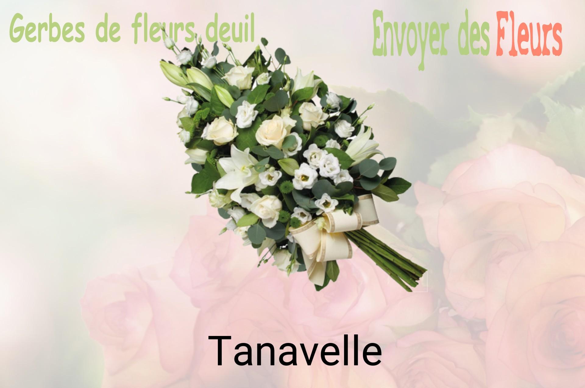 Gerbe de fleurs de deuil livrée à Tanavelle